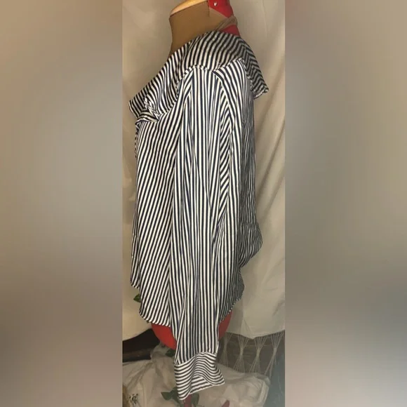 J. Crew Navy and White Striped Shirt - Picture 2 of 5